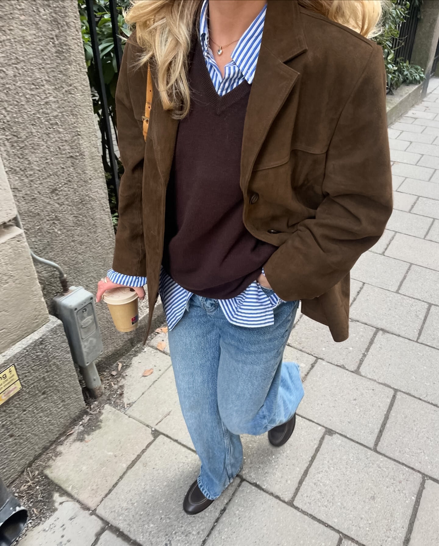 Noriva™ | Blazer i semsket skinn