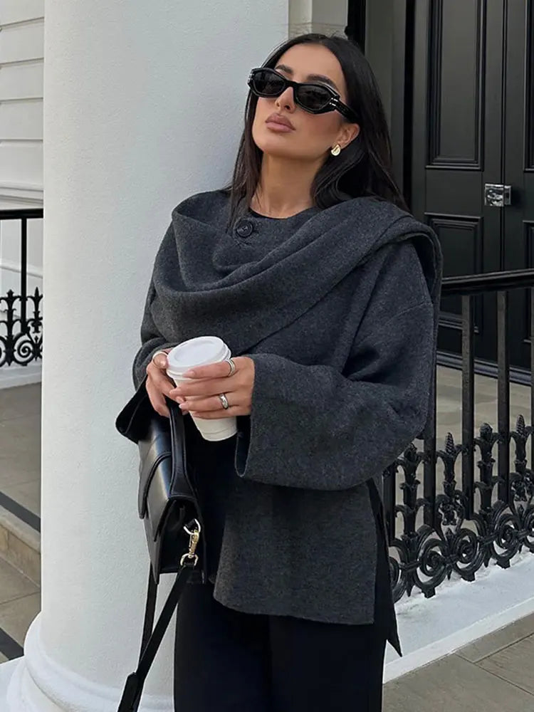 Noriva™ | Klassisk cardigan med skjerf