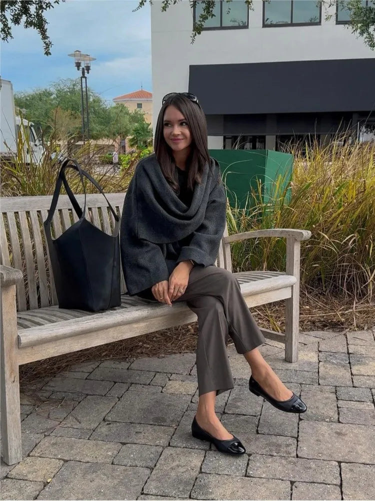 Noriva™ | Klassisk cardigan med skjerf