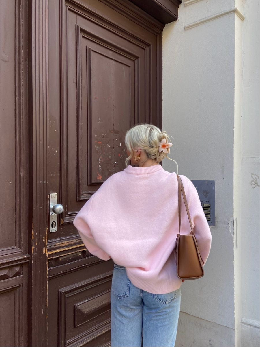 Noriva™ | Overdimensjonert rosa genser