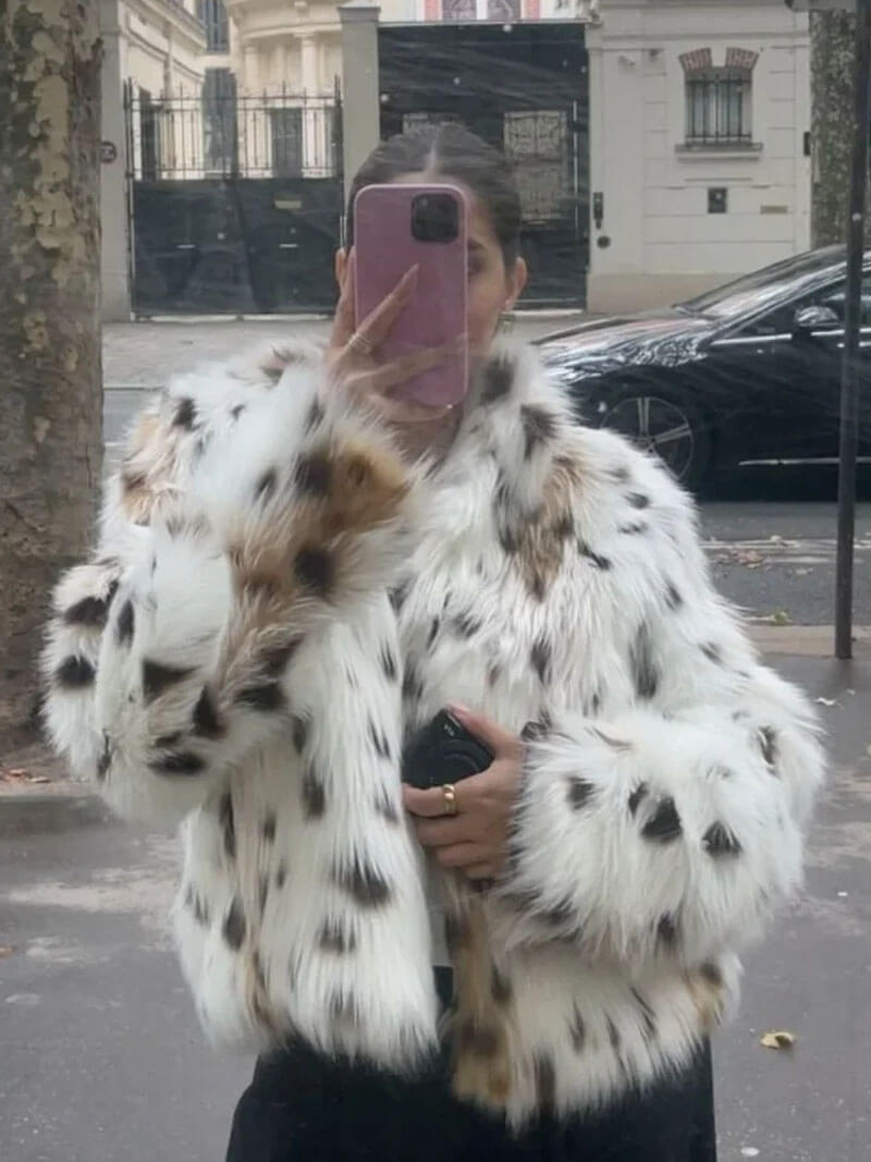 Noriva™ | Leopardjakke i fuskepels