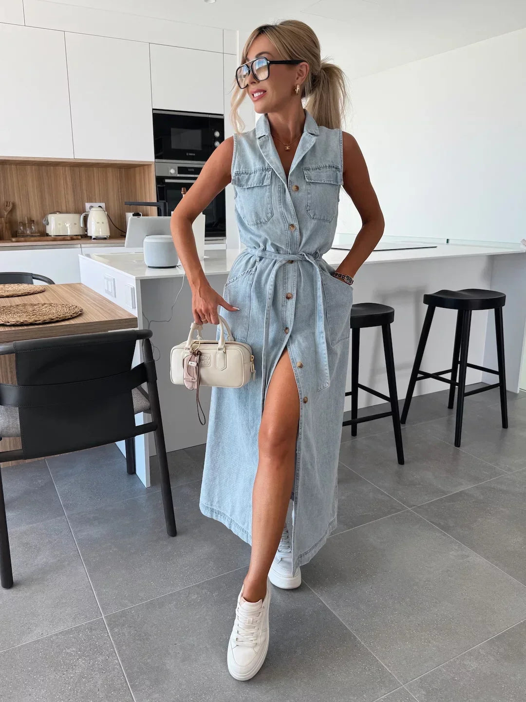Noriva™ | Maxi denimkjole