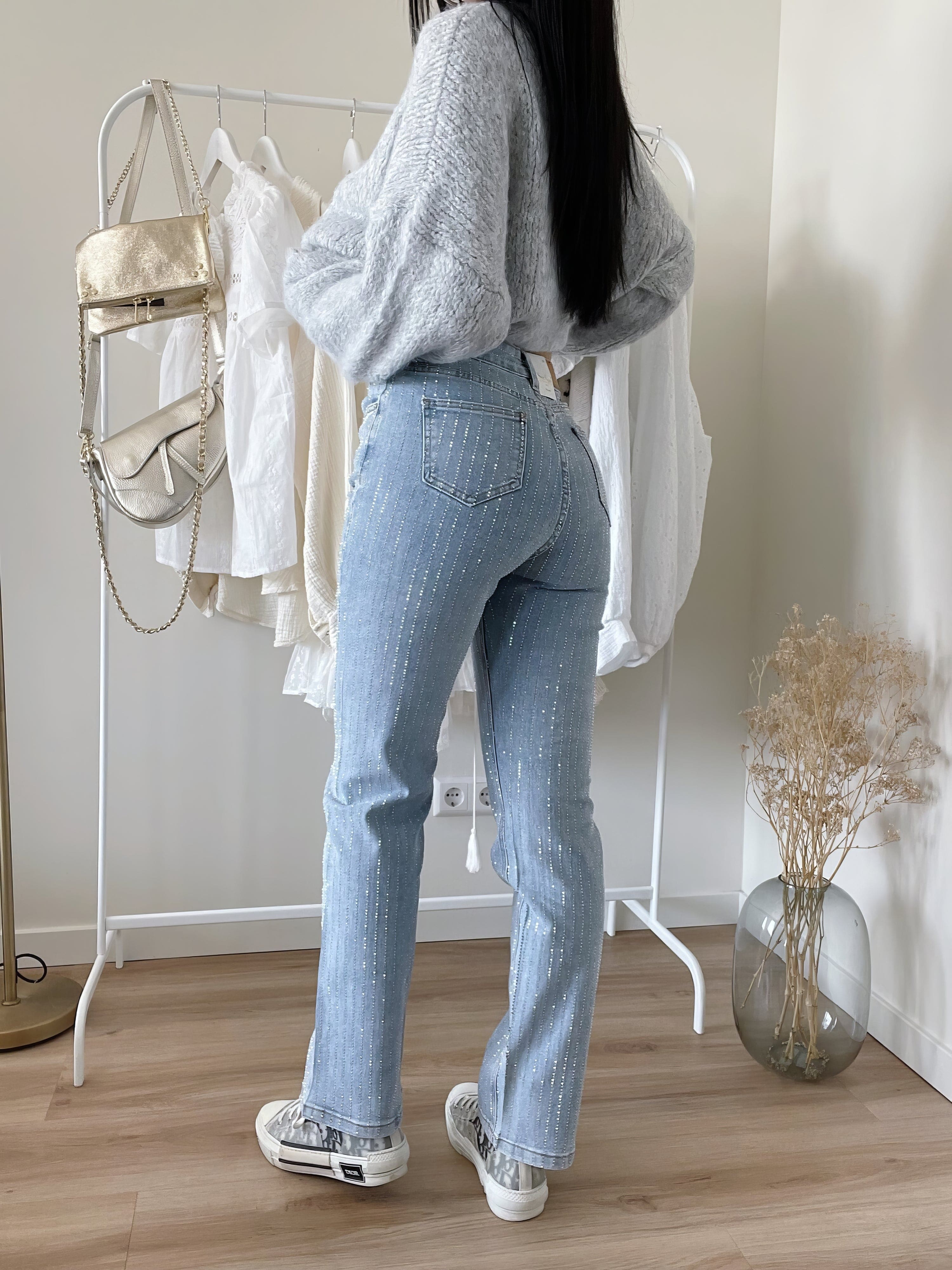Noriva™ | Denim Glitter Sparkle Jeans