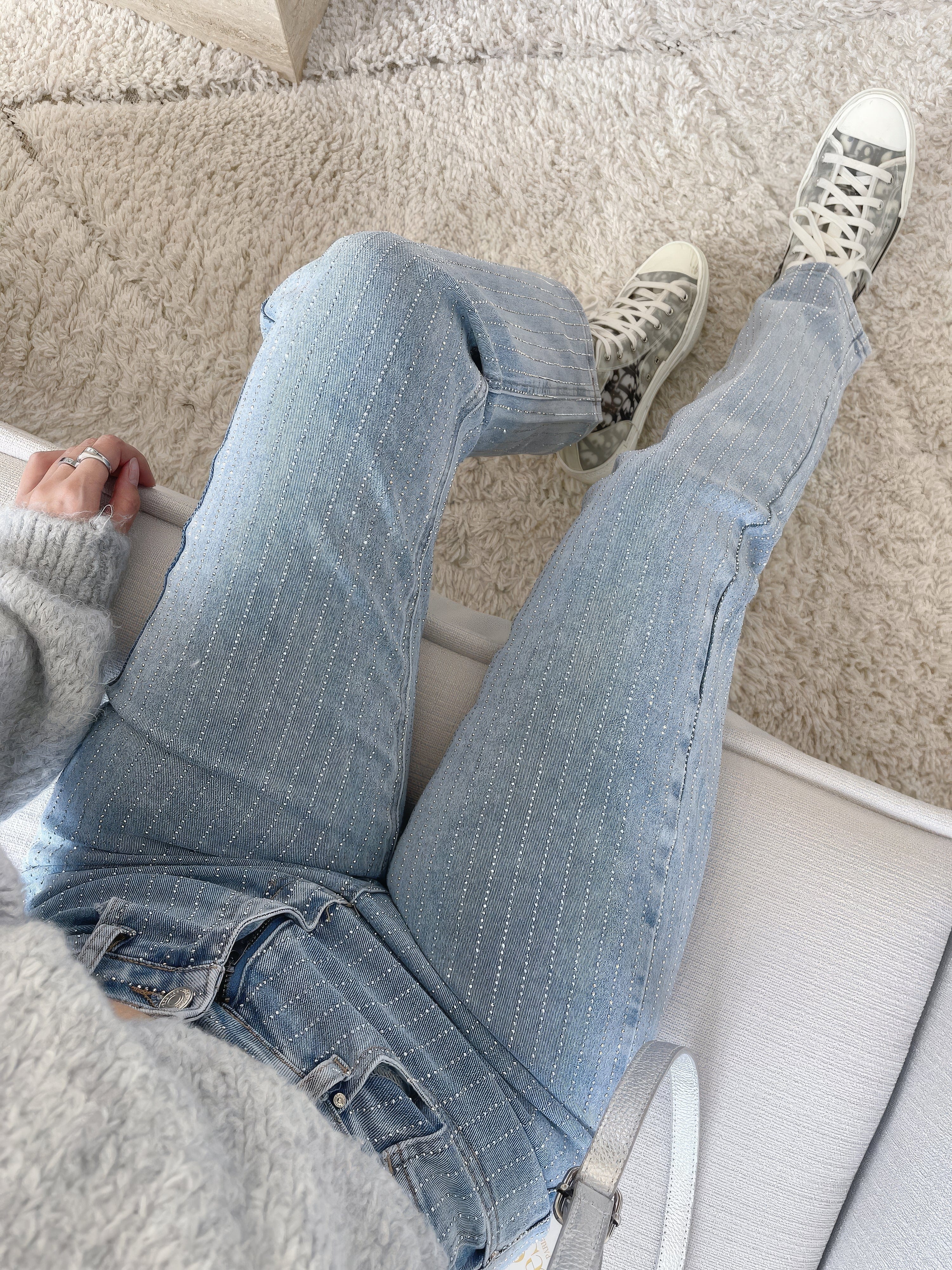 Noriva™ | Denim Glitter Sparkle Jeans
