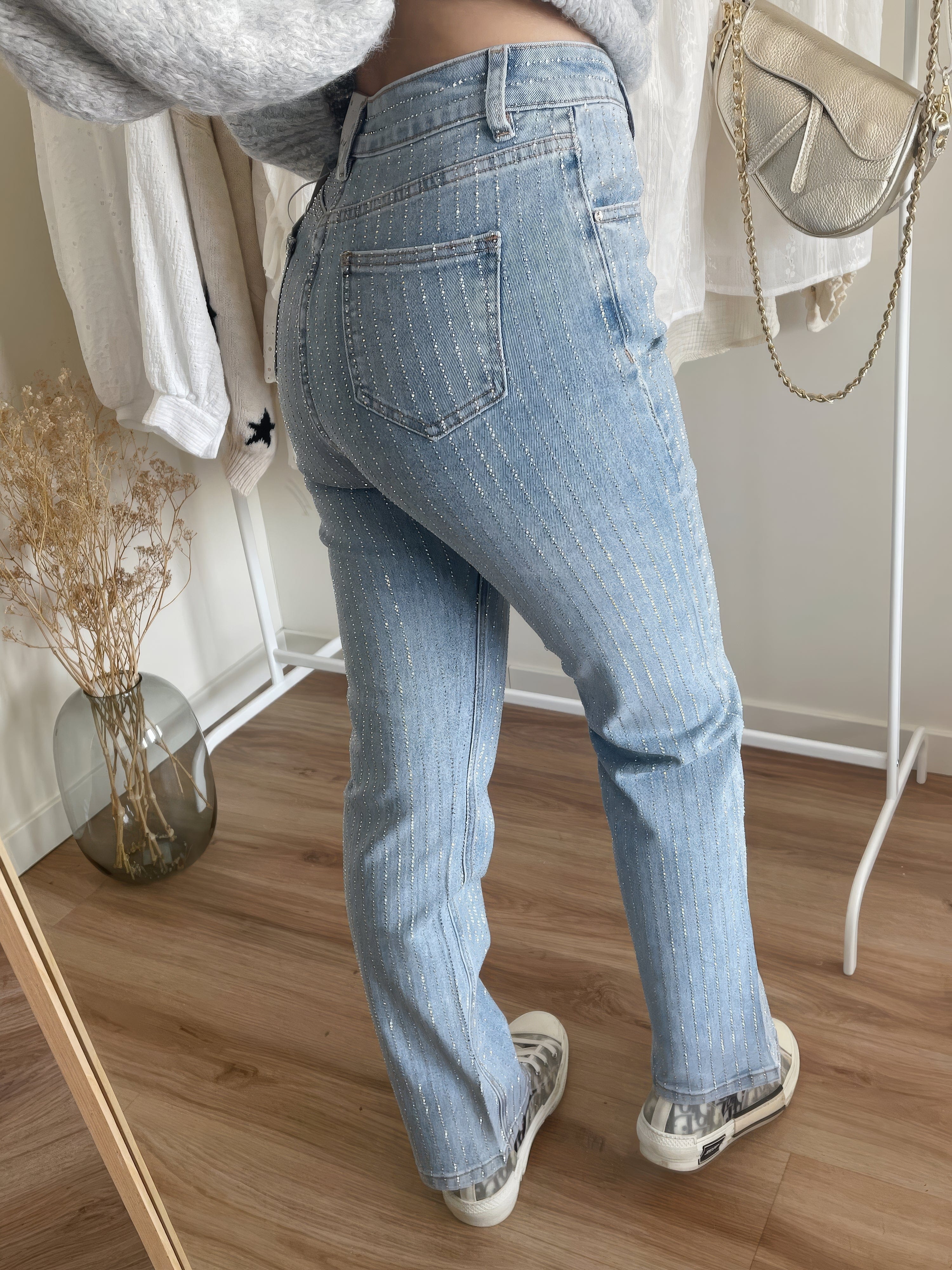Noriva™ | Denim Glitter Sparkle Jeans