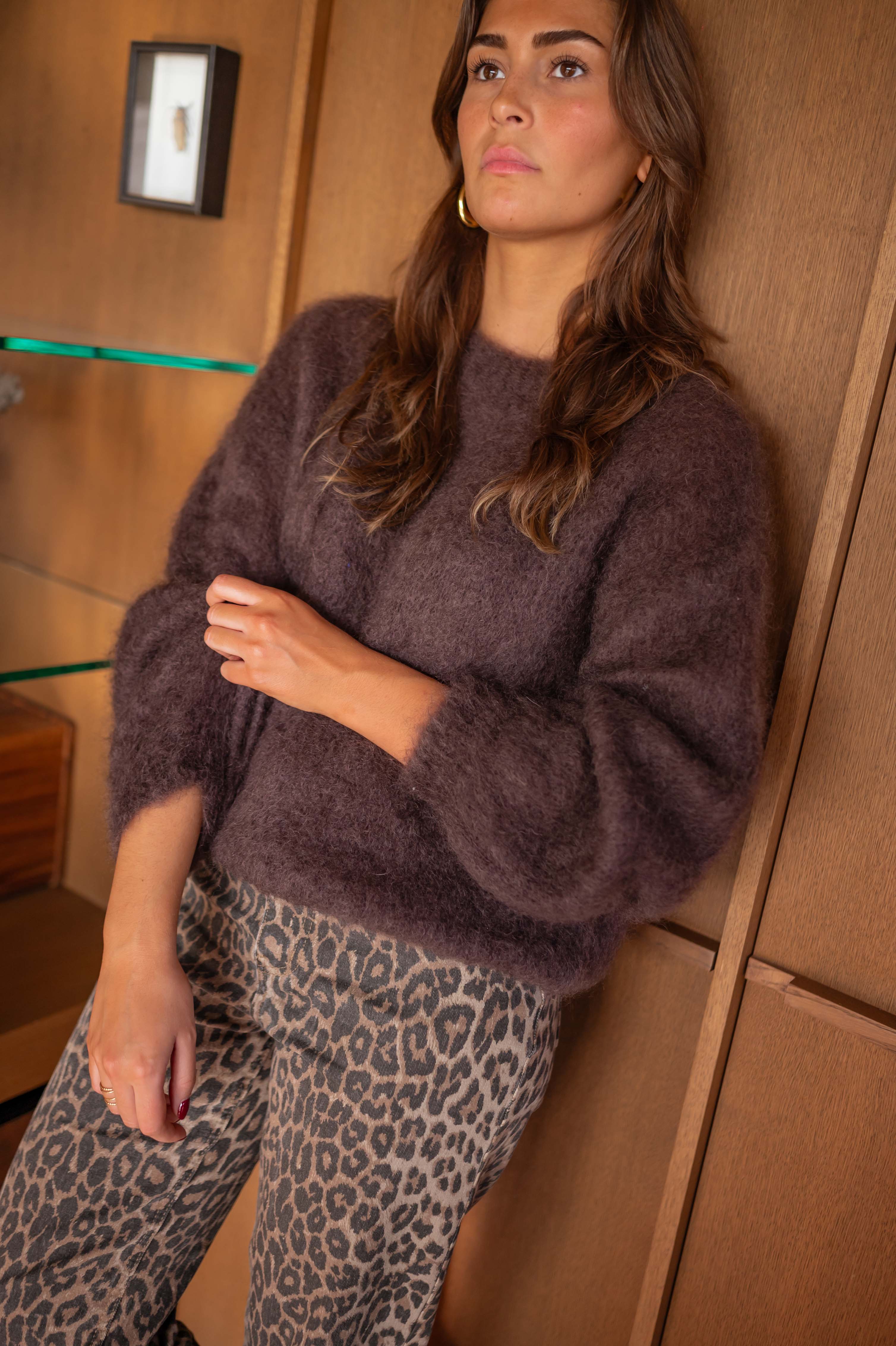 Noriva™ | Brun mohairgenser