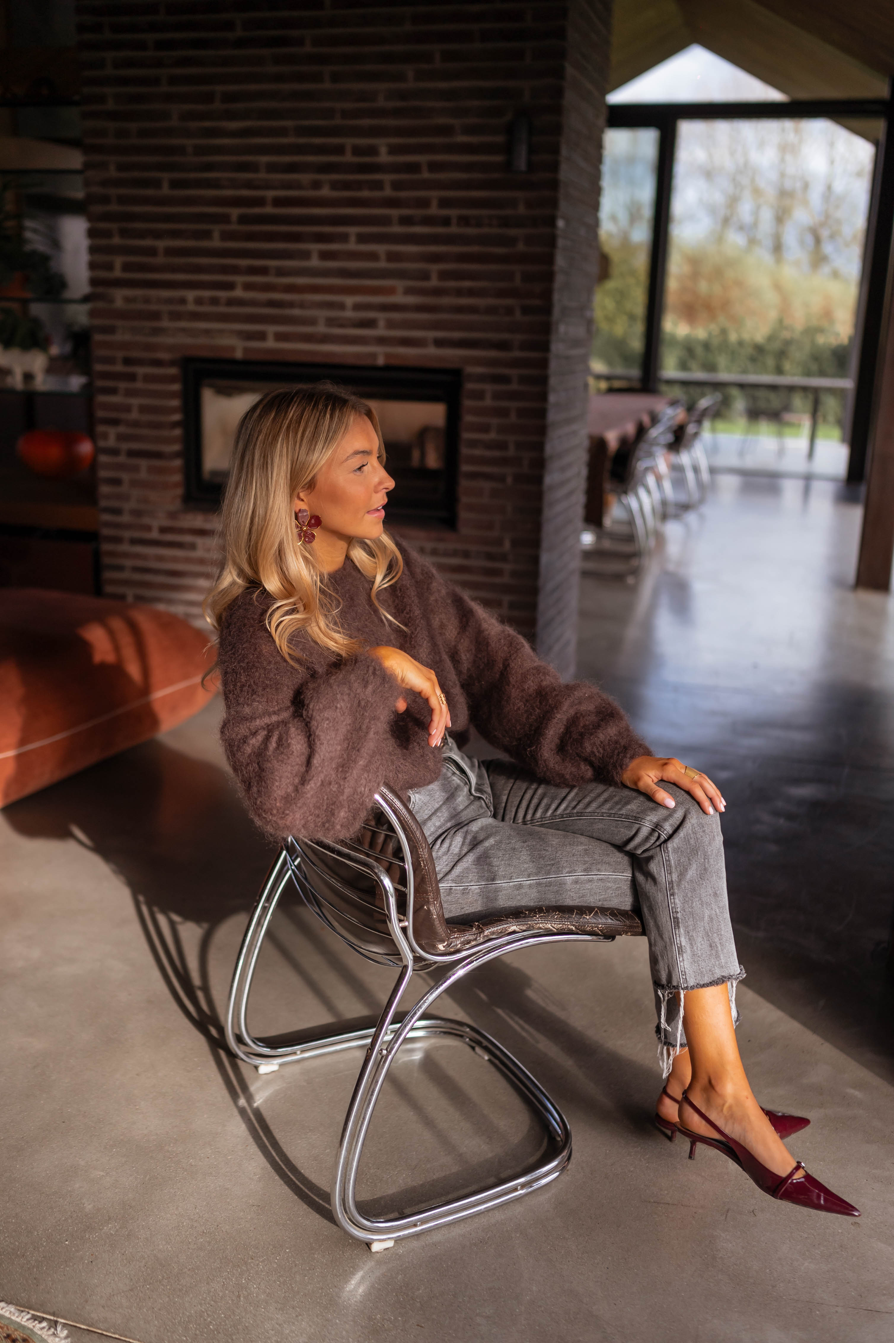 Noriva™ | Brun mohairgenser