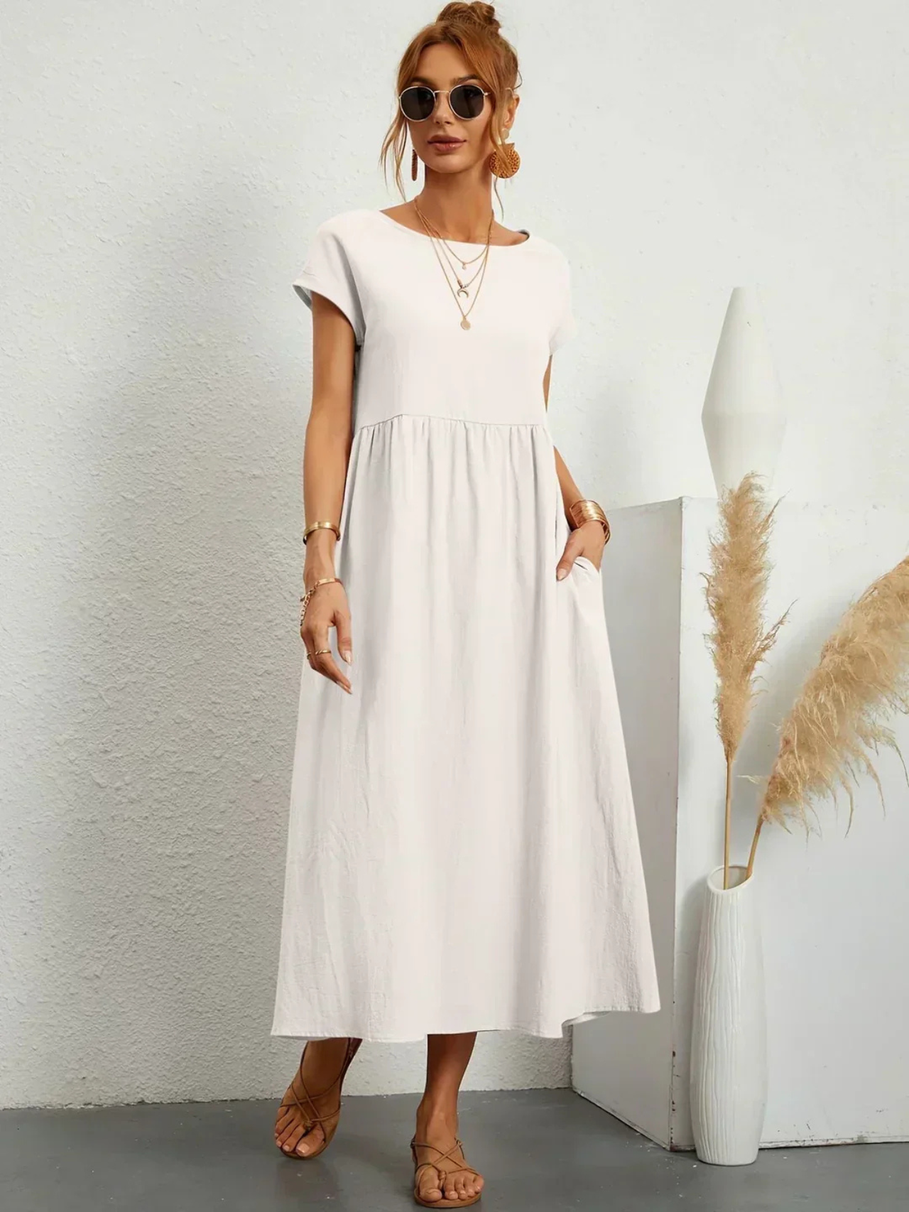 Noriva™ | Elegant kjole med rund hals