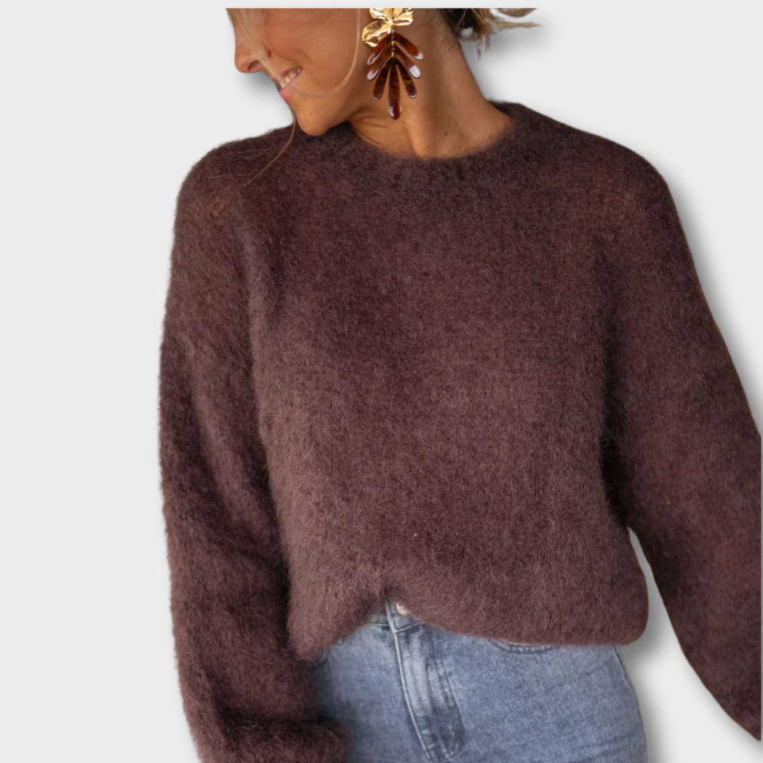 Noriva™ | Brun mohairgenser