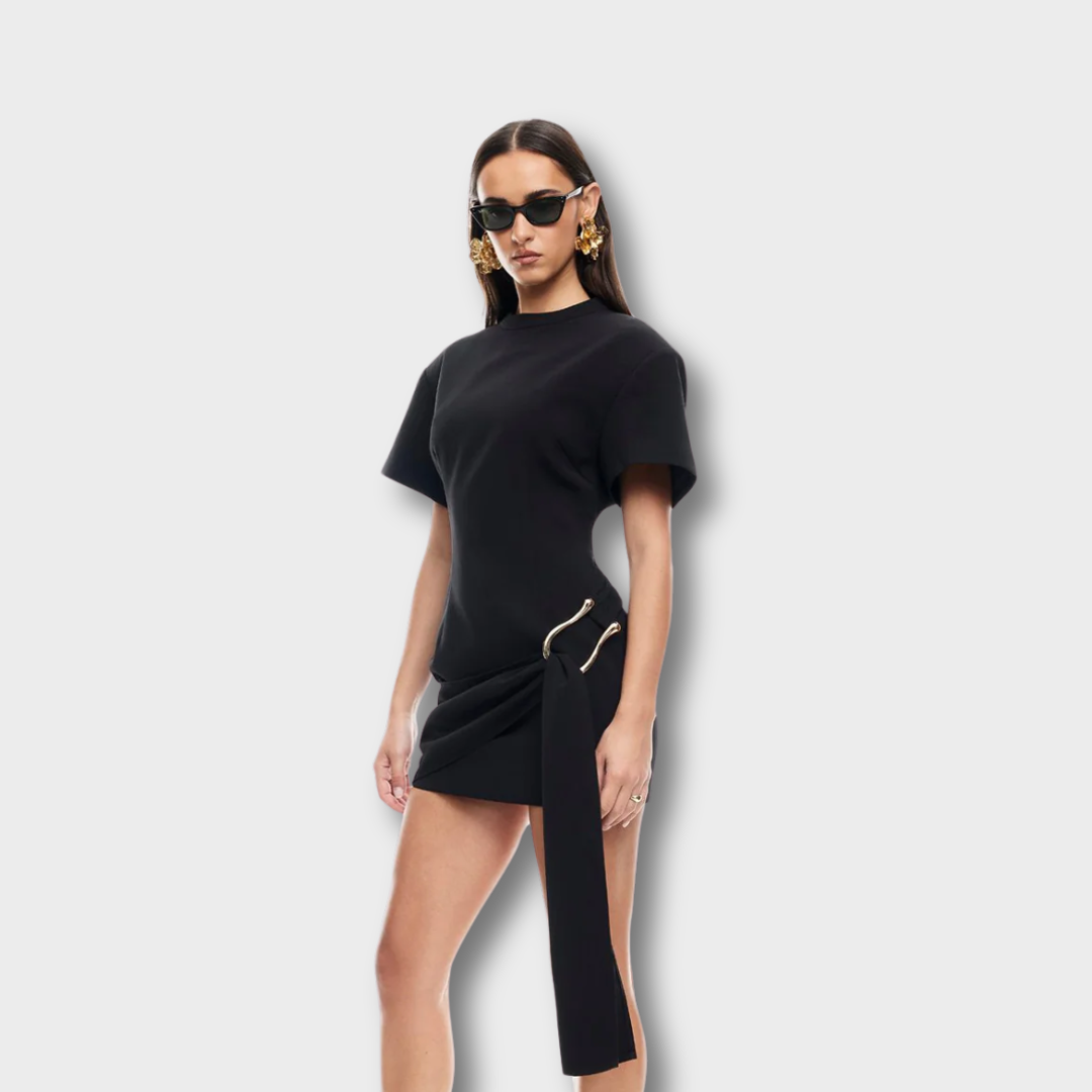 Noriva™ | Svart minikjole