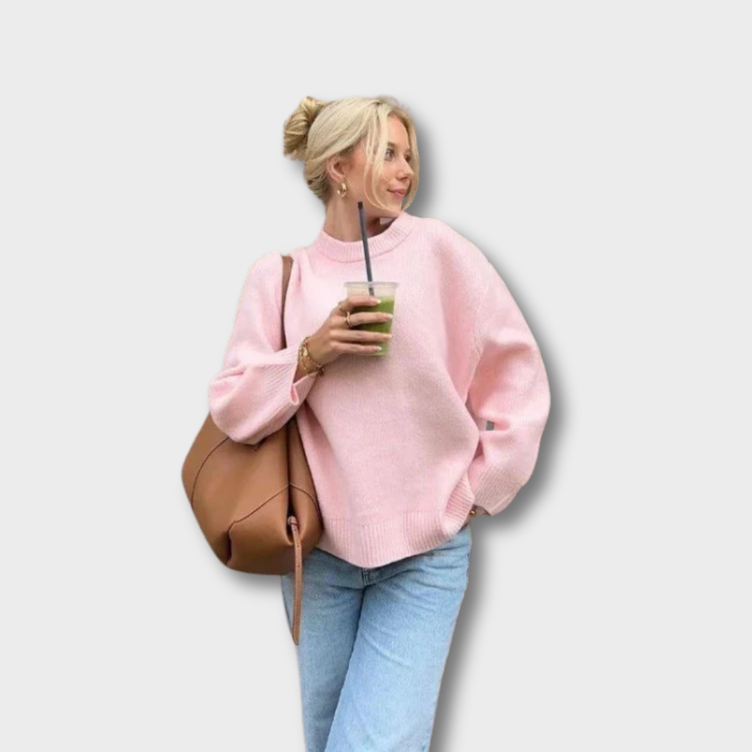 Noriva™ | Overdimensjonert rosa genser