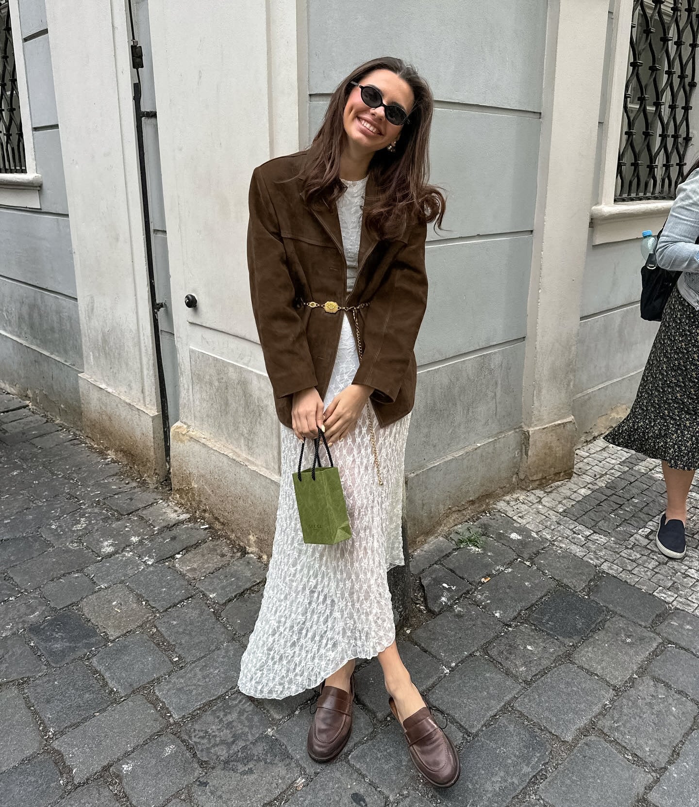 Noriva™ | Blazer i semsket skinn