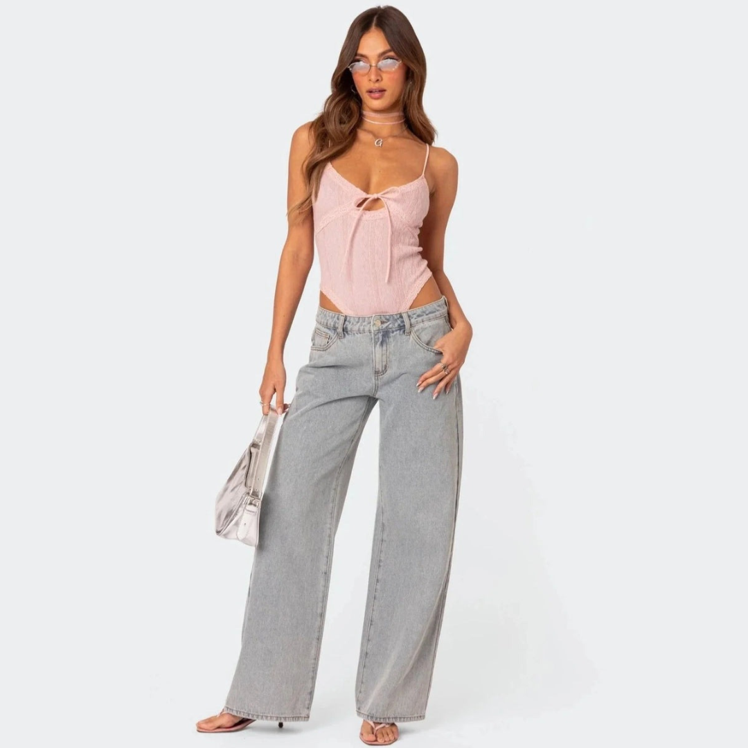 Noriva™ | Jeans med sløyfe