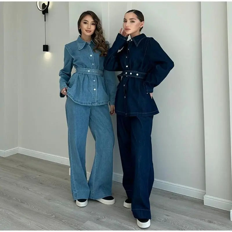 Noriva™ | Denim-sett med belte