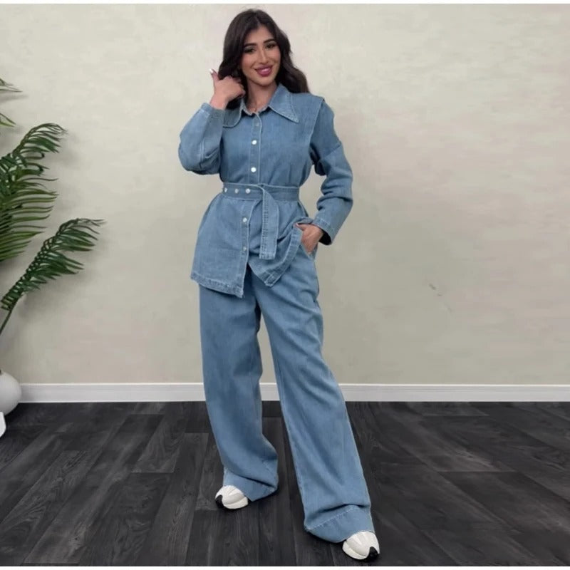 Noriva™ | Denim-sett med belte