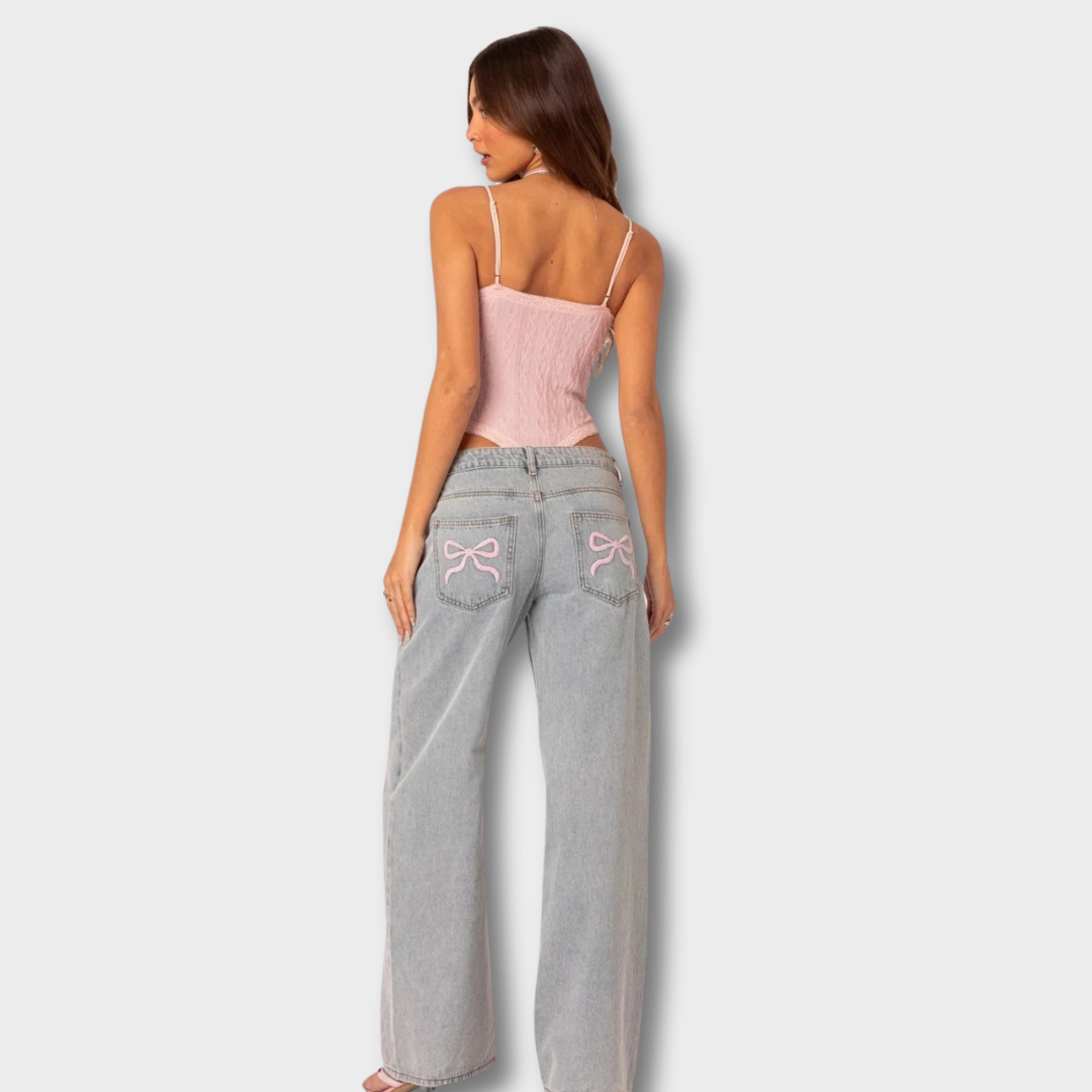 Noriva™ | Jeans med sløyfe