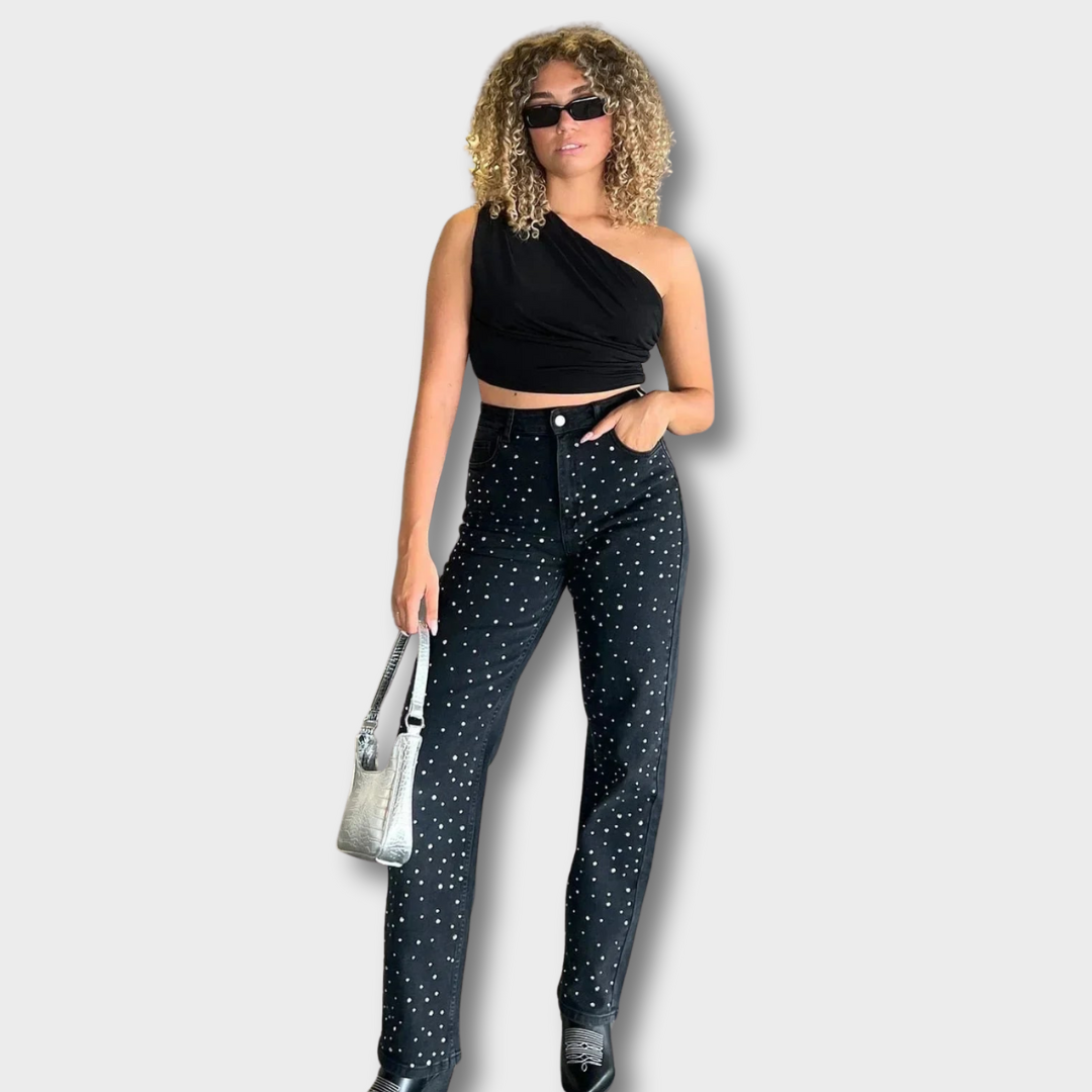Noriva™ | Denim Glitter Sparkle Jeans