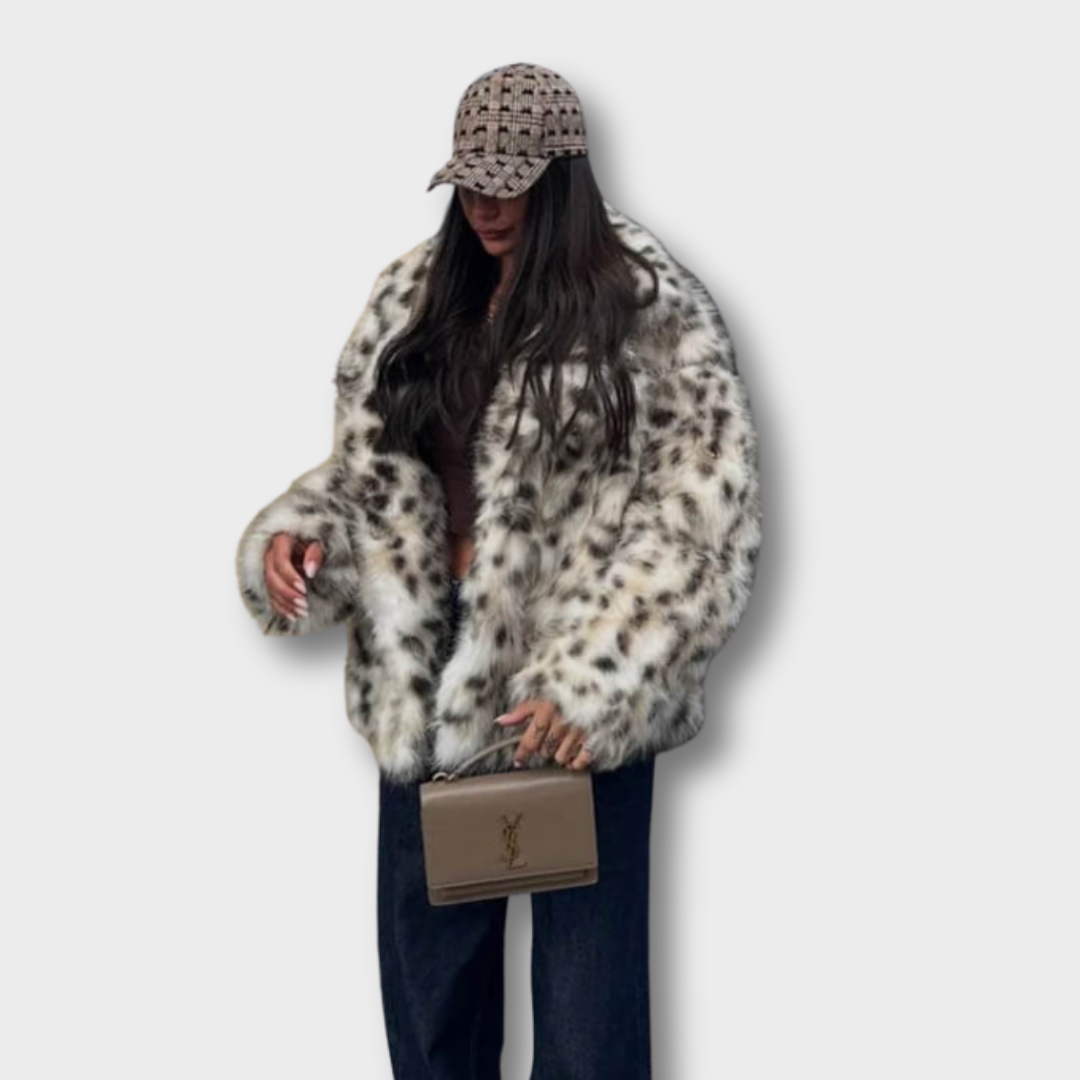 Noriva™ | Leopardjakke i fuskepels